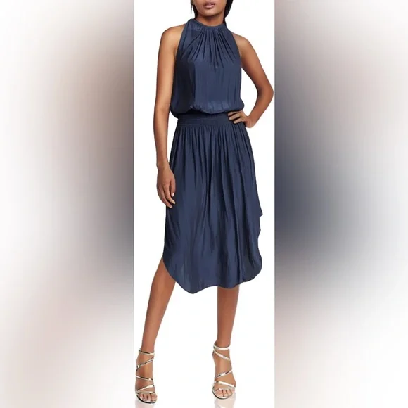 knee length dresses for ladies Ramy Brook Audrey Smocked Midi Dress in Ivory